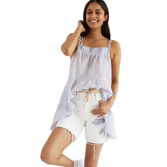 ANTHROPOLOGIE Maeve Gauzy Tiered Tunic Tank - Picture 1 of 7
